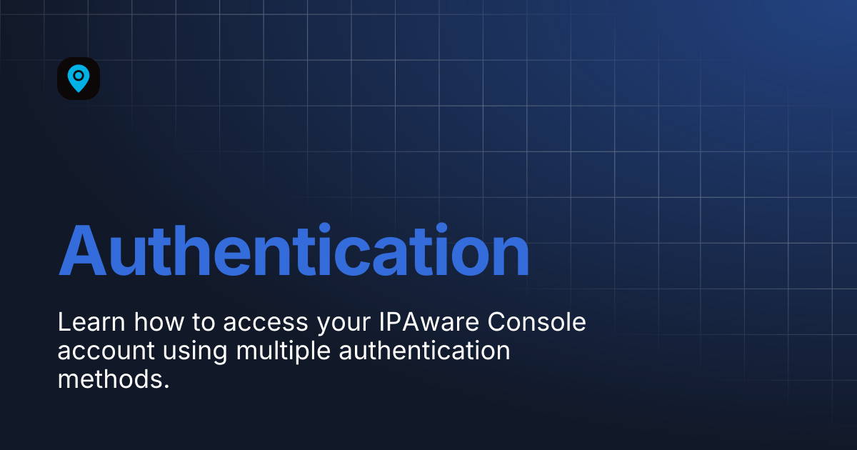 Authentication | IPAware Docs